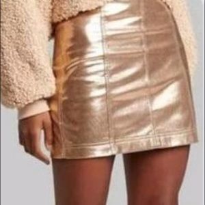 Gold, Sparkly Skirt with Zipper Back